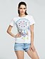 billige T-skjorter til kvinner-T-skjorte Dame - Tribal, Racerrygg / Trykt mønster Gatemote Hvit / Sommer