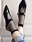 baratos Meia &amp; Meia-Calça-Women&#039;s Thin Socks - Solid Colored Black One-Size