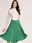 cheap Women&#039;s Skirts-Casual A Line Skirts - Solid Colored, Patchwork