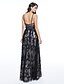 cheap Evening Dresses-Sheath / Column Celebrity Style Inspired by Oscar See Through Holiday Cocktail Party Prom Dress Spaghetti Strap Sleeveless Floor Length Tulle with Lace Pleats Beading 2020 / Formal Evening