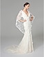 cheap Wedding Dresses-Mermaid / Trumpet Plunging Neck Court Train Lace Made-To-Measure Wedding Dresses with Sequin / Flower by LAN TING BRIDE® / Open Back