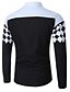 cheap Men&#039;s Casual Shirts-Men&#039;s Shirt Geometric Classic Collar White Wine Navy Blue Long Sleeve Plus Size Daily Print Tops / Spring / Fall
