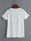 billiga T-shirts för damer-Sommar Tryck Kortärmad Ledigt/vardag T-shirt,Gullig Dam Rund hals Bomull Polyester Tunn