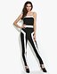 cheap Women&#039;s Jumpsuits &amp; Rompers-Women&#039;s Striped Black / Multi-color JumpsuitsSexy Off Shoulder Sleeveless
