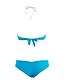 economico Bikini-Per donna Push up Monocolore Giallo Blu Rosa Bikini Costumi da bagno - Monocolore M L XL Giallo / Con ferretto