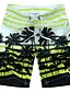 billiga Tryckta shorts-Herr Ledig Shorts Lappverk Randig Strand Grundläggande Tropisk Blå Gul Microelastisk / Sommar / Plusstorlekar