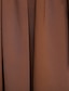 abordables Robes de demoiselle d&#039;honneur-Trapèze Bijoux Mi-long Mousseline de soie Robe de Demoiselle d&#039;Honneur  avec Noeud(s) / Boutons