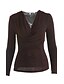 Χαμηλού Κόστους Γυναικεία Μπλουζάκια (Tops)-Γυναικεία T-shirt Κομψό στυλ street Μονόχρωμο Λαιμόκοψη V Μαύρο / Άνοιξη / Φθινόπωρο