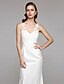 cheap Wedding Dresses-Wedding Dresses Mermaid / Trumpet Straps Sleeveless Chapel Train Stretch Satin Bridal Gowns With Appliques 2023