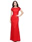cheap Special Occasion Dresses-Sheath / Column Jewel Neck Floor Length Lace Dress with Beading by TS Couture®