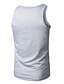 olcso Atléták edzőterembe-Men&#039;s Tank Top Vest Letter Round Neck Green White Black Blue Gray Sleeveless Daily Sports Print Slim Tops Active / Summer / Summer