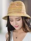 cheap Women&#039;s Hats-Women&#039;s Vintage Casual Straw Hat - Patchwork