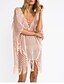 cheap Cover Up-Women&#039;s Crochet Blushing Pink Cover-Up Swimwear Swimsuit - Solid Colored Tassel Fringe One-Size Blushing Pink