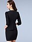 cheap Women&#039;s Blazer&amp;Suits-Women&#039;s Blazer Work Solid Colored Regular Fit Others Men&#039;s Suit White / Black - Round Neck / Spring / Long / Plus Size / Print