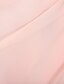 Недорогие Платья для подружек невесты-Футляр Bateau Neck В пол Жоржет Платье для подружек невесты с Бусины / Пуговицы / Рюши от LAN TING BRIDE® / Прозрачный