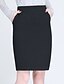 levne Dámské sukně-Dámské Větší velikosti Jednoduchý Bodycon Sukně - Práce Jednobarevné Černá
