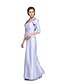 cheap Mother of the Bride Dresses-Sheath / Column Mother of the Bride Dress Two Piece Straps Ankle Length Lace Taffeta Sleeveless yes with Lace Pleats 2024