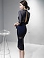 hesapli Kadın Elbiseleri-Kadın&#039;s Bandaj Elbise - Solid Midi / Bahar / Arkasız