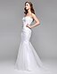 זול שמלות כלה-שמלות חתונה מעטפת \ עמוד לב (סוויטהארט) סטרפלס עד הריצפה טול שמלות כלה עם חרוזים 2023