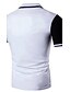 お買い得  クラシックポロ-Men&#039;s Polo Shirt Golf Shirt Casual Daily Collar Shirt Collar Short Sleeve Active Color Block Patchwork Summer Slim Black White Polo Shirt