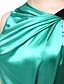 abordables Robes d&#039;Occasions Spéciales-Fourreau / Colonne Une Epaule Longueur Sol Satin Elastique Robe avec Plissé par TS Couture®
