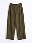 cheap Women&#039;s Pants-Women&#039;s Street chic Casual / Daily Loose / Wide Leg / Chinos Pants - Solid Colored / Striped Army Green Dark Gray Khaki