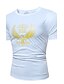 Χαμηλού Κόστους Ανδρικά μπλουζάκια casual-Ανδρικά Μπλουζάκι Γράμμα Στρογγυλή Λαιμόκοψη Λευκό Μαύρο Θαλασσί Κοντομάνικο Καθημερινά Αθλητικά Στάμπα Άριστος Βαμβάκι Ενεργό Πανκ &amp; Γκόθικ / Καλοκαίρι / Καλοκαίρι / Δουλειά