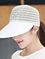 baratos Chapéus de mulher-Mulheres Férias Palha,Boné Chapéu de sol Sólido Primavera Verão Bege