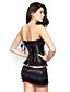 cheap Corsets &amp; Shapewear-Women&#039;s Lace / Satin Lace Up Corsets / Overbust Corset / Corset Set - Solid Colored Black S M L