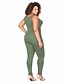 Χαμηλού Κόστους Γυναικείες Ολόσωμες &amp; Κοντές Φόρμες-Γυναικεία Μεγάλα Μεγέθη Εξόδου Κρασί Μαύρο Πράσινο του τριφυλλιού Φόρμες Ολόσωμη φόρμα, Μονόχρωμο Με κοψίματα L XL XXL Βαμβάκι Αμάνικο Άνοιξη Καλοκαίρι