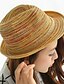 cheap Women&#039;s Hats-Women&#039;s Vintage Casual Straw Hat - Patchwork