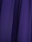 abordables Robes de demoiselle d&#039;honneur-Fourreau / Colonne Une Epaule Longueur Sol Mousseline de soie Robe de Demoiselle d&#039;Honneur  avec Pan drapé / Plissé par LAN TING BRIDE® / Dos Nu