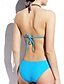 cheap Women&#039;s Swimwear-Women&#039;s One Piece Swimsuit Geometric Blue Black Swimwear Halter Neck Bathing Suits Floral / Padded Bras