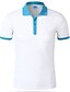 baratos polo clássico-Homens Camiseta Camisa de golfe Bloco de cor Colarinho Colarinho de Camisa Verde Branco Preto Azul Roxo Manga Curta Para Noite Trabalho Blusas Algodão Ativo / Verão / Primavera / Verão