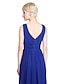 cheap Bridesmaid Dresses-A-Line V Neck Floor Length Georgette Bridesmaid Dress with Side Draping / Criss Cross by LAN TING BRIDE®