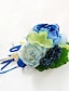 cheap Wedding Flowers-Wedding Flowers Free-form Roses Boutonnieres Wedding Party/ Evening Blue Satin