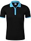 baratos polo clássico-Homens Camiseta Camisa de golfe Bloco de cor Colarinho Colarinho de Camisa Verde Branco Preto Azul Roxo Manga Curta Para Noite Trabalho Blusas Algodão Ativo / Verão / Primavera / Verão