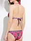 abordables Maillots de Bain Femme &amp; Bikinis-Femme Bohème Bohème Licou Violet Vert Slip Brésilien Bikinis Maillots de Bain - Géométrique Imprimé S M L
