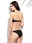 cheap Bikinis-Women&#039;s Bandeau Floral Push-up Boho Halter Neck Black Bikini Swimwear - Geometric S M L Black