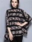 ieftine Bluze &amp; Cămăși Damă-Pentru femei Imprimeu Bluză Chinoiserie Zilnic Muncă Stil Nautic Negru