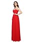cheap Special Occasion Dresses-A-Line Sweetheart Neckline Floor Length Chiffon Lace Up Cocktail Party / Formal Evening Dress with Beading / Pleats by TS Couture®