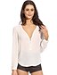 cheap Women&#039;s Tops-Women&#039;s Blouse - Solid Color Modern Style Deep V / Summer