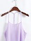 cheap Tank Tops &amp; Camis-Women&#039;s Daily Street chic Tank Top - Solid Colored Backless Halter Neck Purple