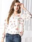cheap Women&#039;s T-shirts-Women&#039;s Daily Casual Sexy Spring Summer T-shirt,Animal Print V Neck Long Sleeves Polyester Thin Translucent