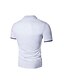 baratos Pólos para Homem-Homens Camiseta Estampado, Estampa Colorida Algodão Colarinho de Camisa Branco L / Manga Curta