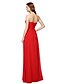 cheap Special Occasion Dresses-A-Line Sweetheart Neckline Floor Length Chiffon Lace Up Cocktail Party / Formal Evening Dress with Beading / Pleats by TS Couture®