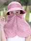 abordables Sombreros de mujer-Mujer Estampado,Algodón Sombrero para el sol Floral Verano Morado Rosa Fucsia