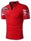 tanie klasyczna koszulka polo-Męskie Koszula tenisowa Koszulka polo Koszula golfowa Graficzny Kołnierz Kołnierz stawiany Czarny Biały Czerwony Szary Codzienny Wyjściowe Krótki rękaw Nadruk Odzież Bawełna Aktywny
