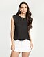 cheap Women&#039;s Blouses &amp; Shirts-Women&#039;s Daily Casual Street chic Summer Blouse,Solid V Neck Sleeveless Polyester Thin