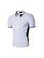 baratos Pólos para Homem-Homens Camiseta Estampado, Estampa Colorida Algodão Colarinho de Camisa Branco L / Manga Curta